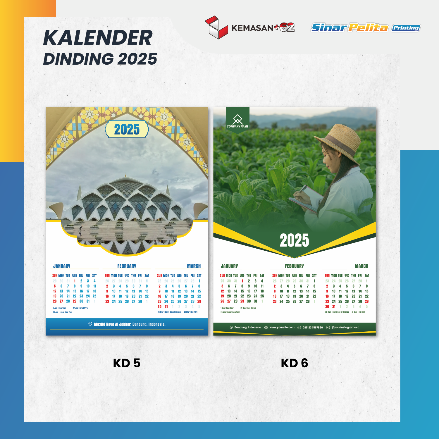 Kalender Dinding isi 4 Lembar Jepit Kaleng Uk. 37 x 52 cm - Sinar ...